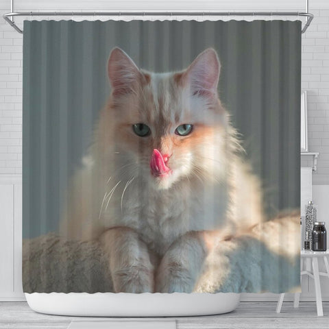 Cute Birman Cat Print Shower Curtain-Free Shipping