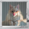 Cute Birman Cat Print Shower Curtain-Free Shipping