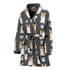 Pembroke Welsh Corgi Print Women's Bath Robe-Free Shipping