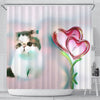 Exotic Shorthair Cat Print Shower Curtain-Free Shipping