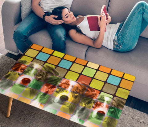 Australian Shepherd Print Rectangular Coffee Table