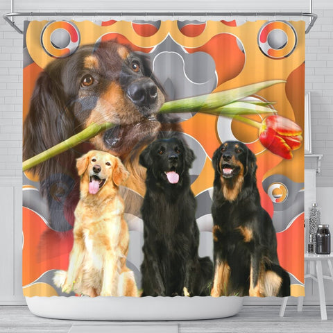 Hovawart Dog Print Shower Curtains-Free Shipping
