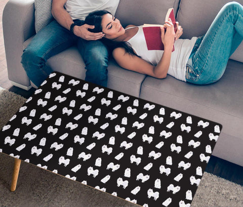 American Eskimo Dog Pattern Print Rectangular Coffee Table