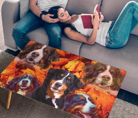 Bernese Mountain Dog Print Rectangular Coffee Table