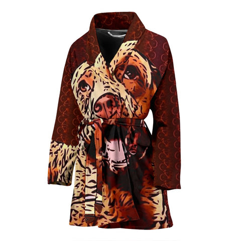 Chesapeake Bay Retriever Dog Print Women's Bath Robe-Free Shipping