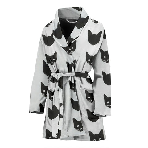 Bombay Cat Pattern Print Women's Bath Robe-Free Shipping