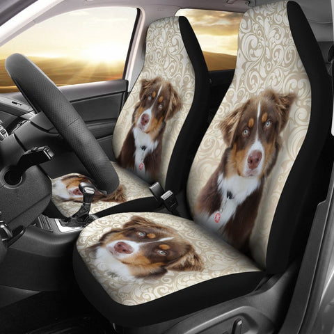 Miniature American Shepherd Print Car Seat Covers- Free Shipping