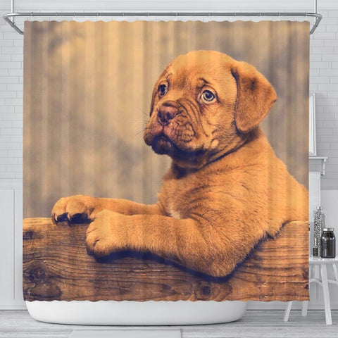 Dogue De Bordeaux (Bordeaux Mastiff) Puppy Print Shower Curtains-Free Shipping