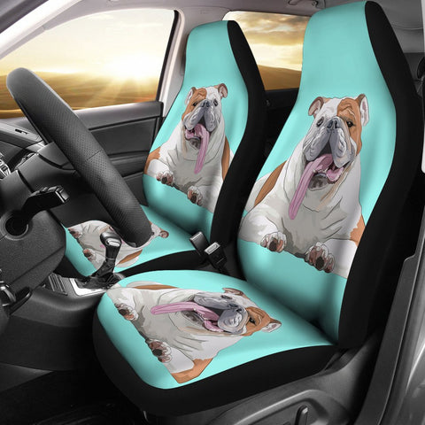 Bulldog Print Car Seat Covers- Free Shipping