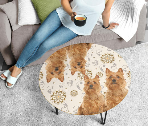 Australian Terrier Print Circular Coffee Table