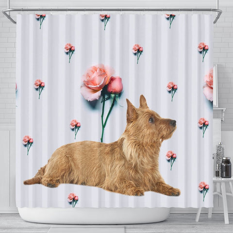 Australian Terrier Print Shower Curtain-Free Shipping