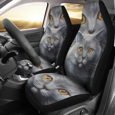 Russian Blue Cat Print Car Seat Covers-Free Shipping
