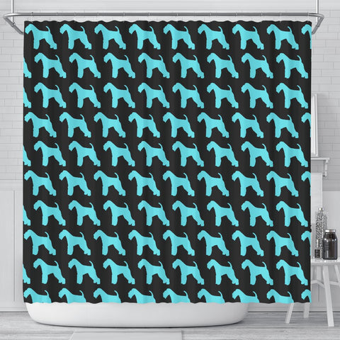 Lakeland Terrier Dog Pattern Print Shower Curtains-Free Shipping
