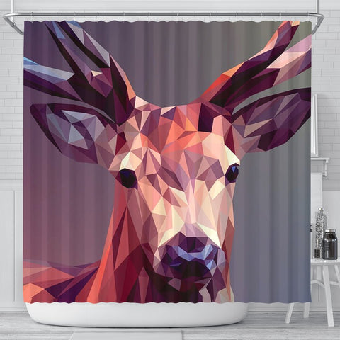 Amazing Deer Vector Art Print Shower Curtains-Free Shipping