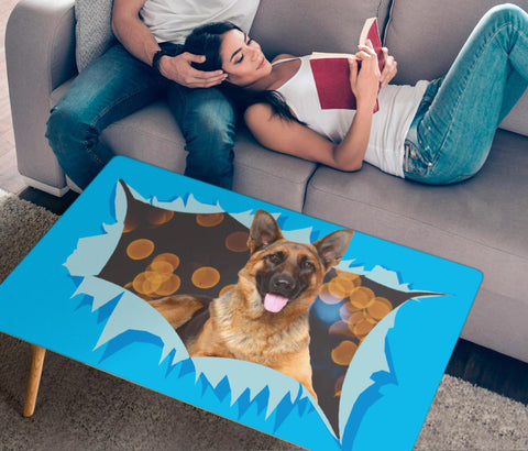 Amazing German Shepherd Dog Print Rectangular Coffee Table