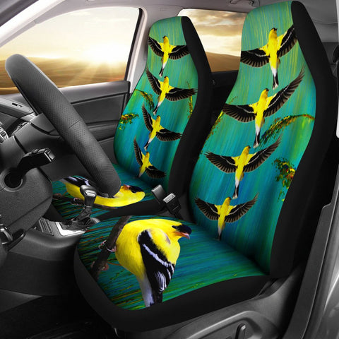 American Goldfinch Bird Print Car Seat Covers-Free Shipping