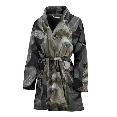 Cane Corso Print Women's Bath Robe-Free Shipping