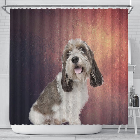 Cute Petit Basset Griffon Vendeen Print Shower Curtains-Free Shipping