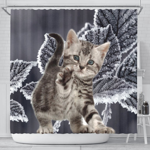 Cute American Bobtail Print Shower Curtains-Free Shipping