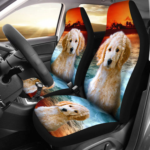 Cute Goldendoodle Dog Print Car Seat Covers- Free Shipping