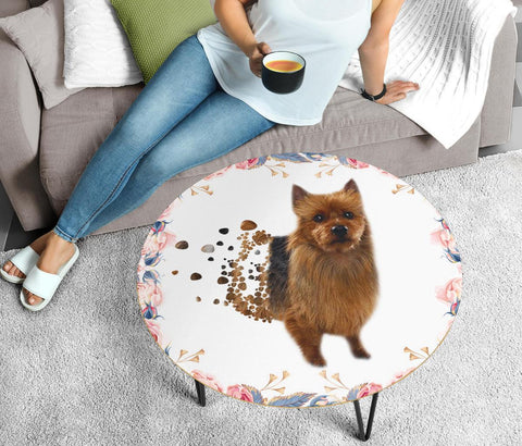 Australian Terrier Print Circular Coffee Table