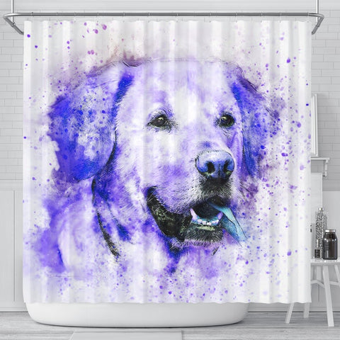 Labrador Dog Watercolor Art Print Shower Curtains-Free Shipping