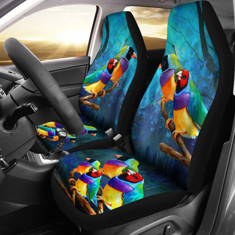 Gouldian Finch Bird Print Car Seat Covers-Free Shipping