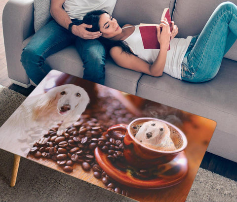 Afghan Hound Print Rectangular Coffee Table