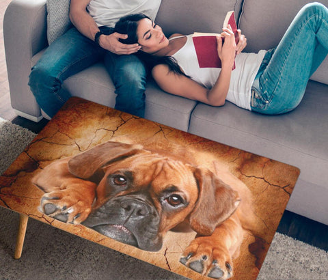 Boxer Dog Print Rectangular Coffee Table