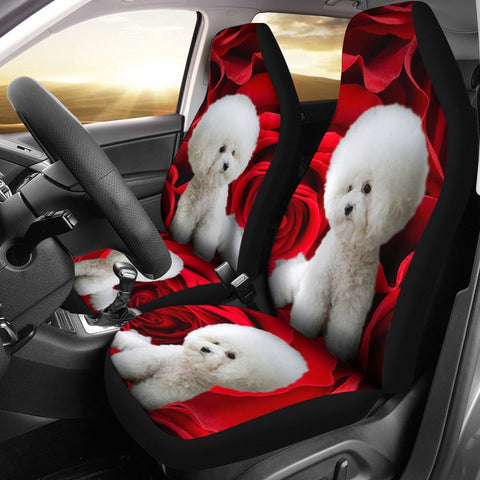 Bichon Frise Dog Print Car Seat Covers- Free Shipping