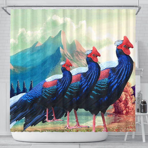 Hoogerwer Pheasant Bird Print Shower Curtains-Free Shipping
