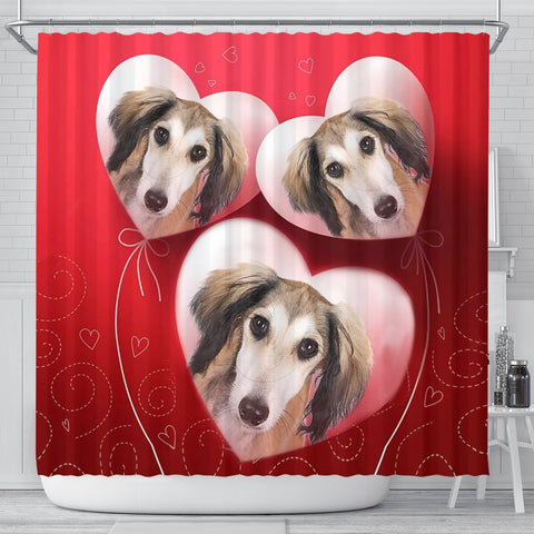 Saluki Dog Print Shower Curtain-Free Shipping