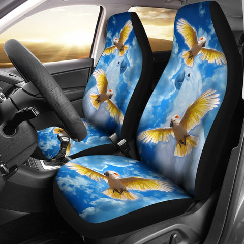 Salmon-Crested Cockatoo Print Car Seat Covers- Free Shipping