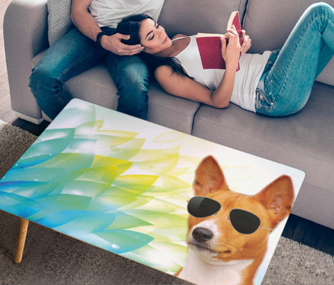 Basenji Dog Print Rectangular Coffee Table