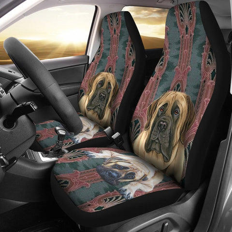 Cute English Mastiff Print Car Seat Covers- Free Shipping