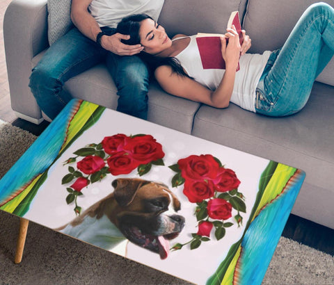 Boxer Dog Print Rectangular Coffee Table