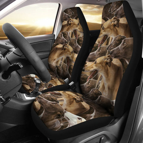 Greyhound Dog In Lots Print Car Seat Covers-Free Shipping