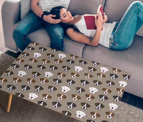 Boxer Dog Pattern Print Rectangular Coffee Table