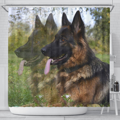German Shepherd Dog Nature Print Shower Curtains-Free Shipping