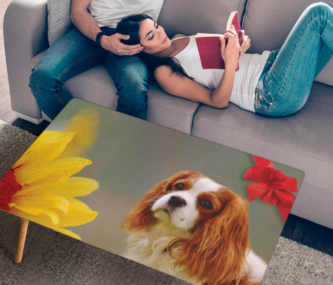 Cavalier King Charles Spaniel Print Rectangular Coffee Table