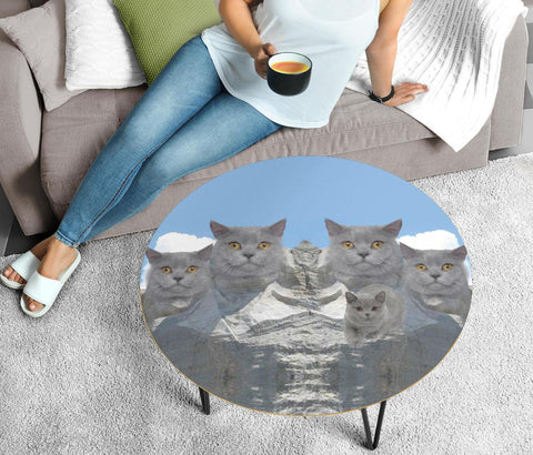 British Shorthair Cat Print Circular Coffee Table
