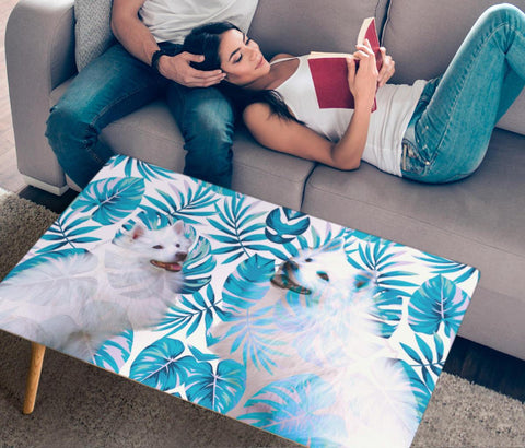 American Eskimo Print Rectangular Coffee Table
