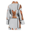 LaPerm Cat Print Women's Bath Robe-Free Shipping