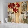 Charolais Cattle (Cow) Print Shower Curtain-Free Shipping