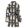 Pembroke Welsh Corgi Print Women's Bath Robe-Free Shipping