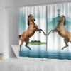 Lusitano Horse Print Shower Curtain-Free Shipping