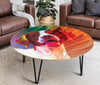 Brittany Dog Print Circular Coffee Table