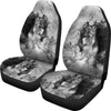 German Shepherd B/W Print Car Seat Covers-Free Shipping