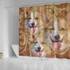 Cute Pembroke Welsh Corgi Print Shower Curtains-Free Shipping