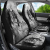 German Shepherd B/W Print Car Seat Covers-Free Shipping